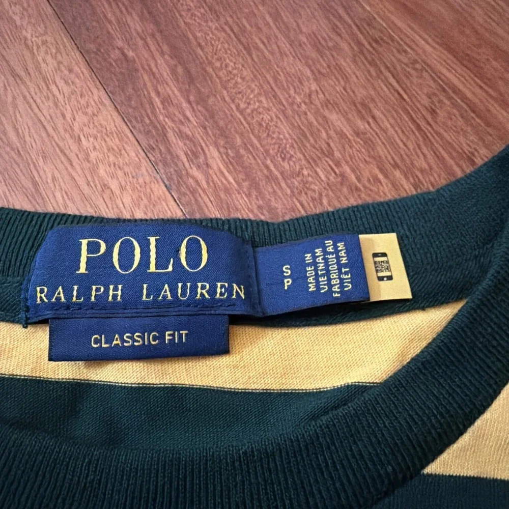 Polo Ralph Lauren Shirt Mens Small Striped Short Sleeve Round Neck Rugby